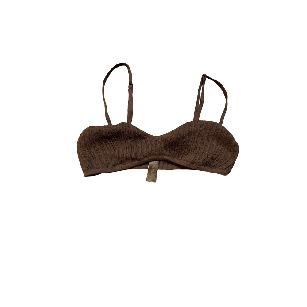 Skims Knit Bralette - Brown - Small - NWOT